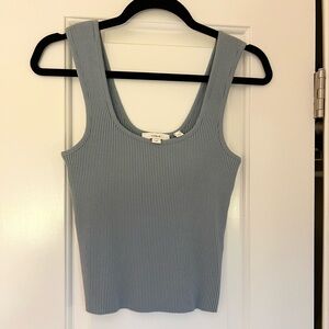 NEW Vince Blue Ribbed Tank Top